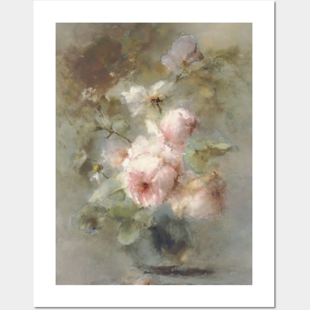 A Vase with Roses - Margaretha Roosenboom Wall Art by Sandra Keller